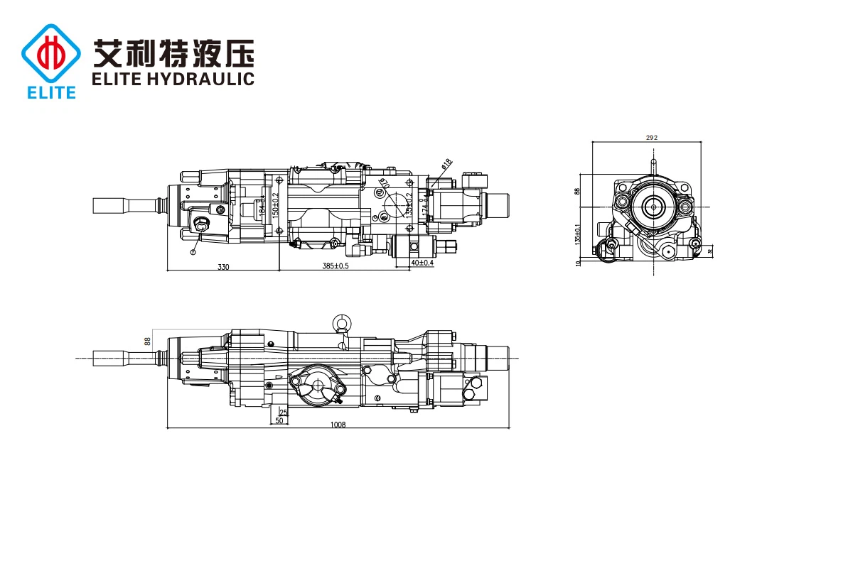 Hydraulic rock drills drawing HA22LDYYG-221550 Hydraulic rock drills drawing HA22LDYYG-221550